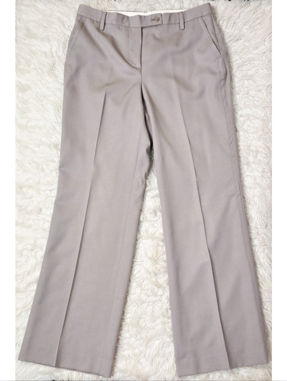 J Crew Favorite Fit Wool Dress Pants Tan Lined Work Suit Classic Quiet Luxury